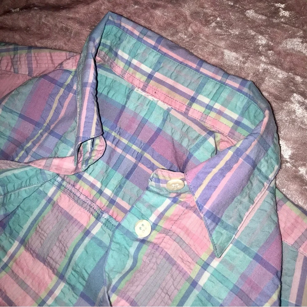 Vtg 80s/90s Pastel Goth/Kawaii Fun Plaid Picnic Matching Shorts Set - Picture 8 of 12